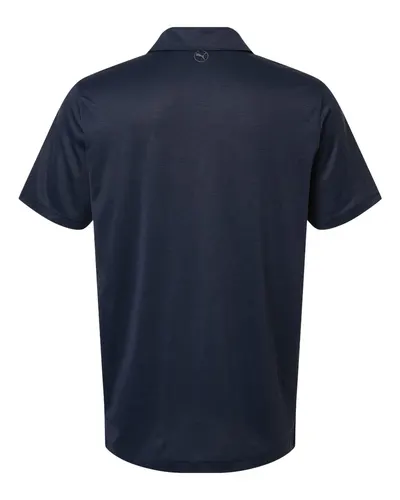 Puma Golf Puma Golf Men's Icon Heather Polo 2.0 in Deep Navy Heather, back view