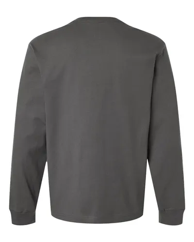 BELLA + CANVAS BELLA + CANVAS Unisex 7.5 oz Heavyweight Long Sleeve Tee in Asphalt, back view