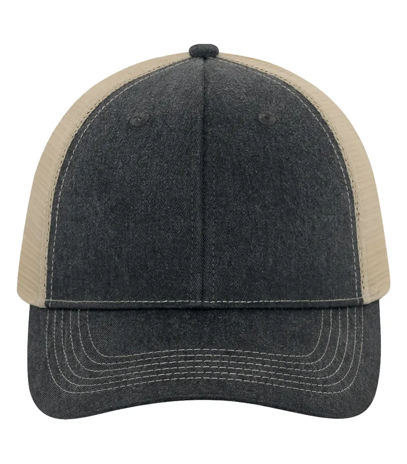 ATC™ ATC™ PIGMENT DYED TRUCKER CAP — Black/Crème