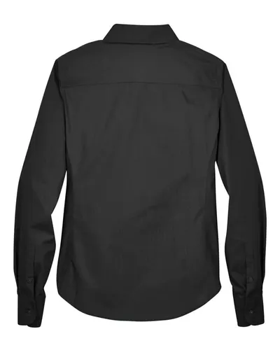 Devon & Jones Devon & Jones Women's Crown Collection® Broadcloth Woven Dress Shirt in Black, back view