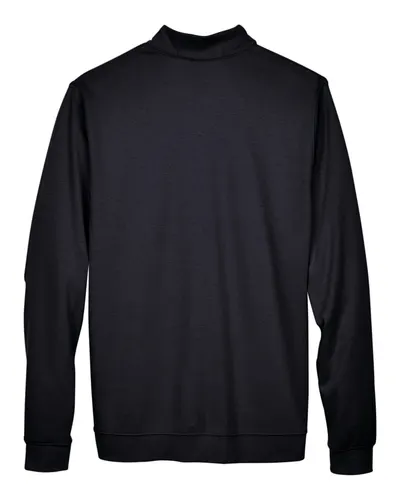 Devon & Jones Devon & Jones Men's DRYTEC20™ Performance Quarter-Zip Pullover in Black/ Grey Heather/ Graphite, back view