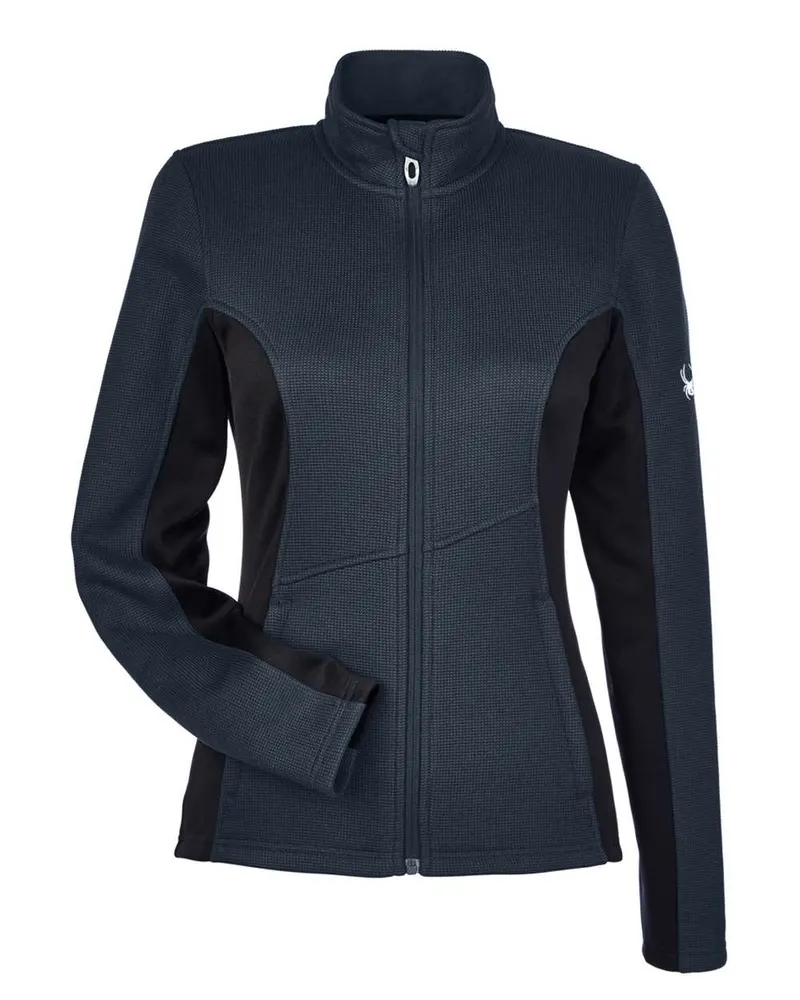 Spyder Spyder Women's Constant Full-Zip Sweater Fleece Jacket — Frontier/ Black/ White