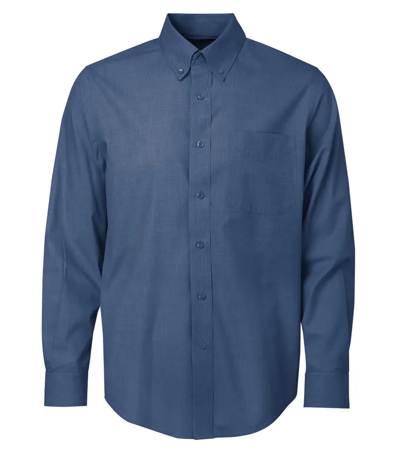 Coal Harbour® COAL HARBOUR® TEXTURED CROSSHATCH WOVEN SHIRT — Deep Blue