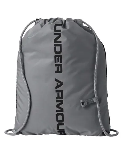 Under Armour Under Armour Ozsee Sackpack Drawstring Bag in Black/ Steel, back view