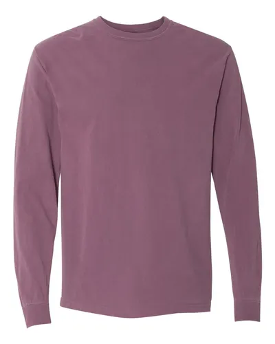 Comfort Colors Comfort Colors Unisex Garment-Dyed Heavyweight Long Sleeve T-Shirt in Berry, front view