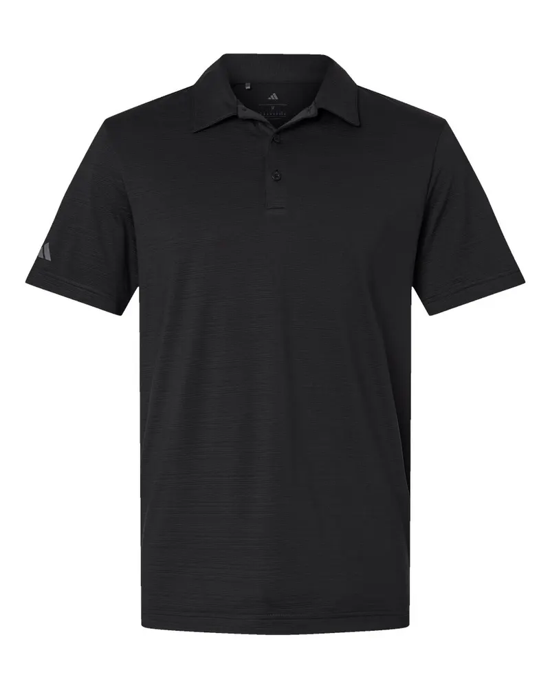 Adidas Adidas Men's Textured Stripe Polo — Black