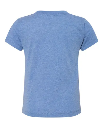 BELLA + CANVAS BELLA + CANVAS Toddler Triblend Tee in Blue Triblend, back view