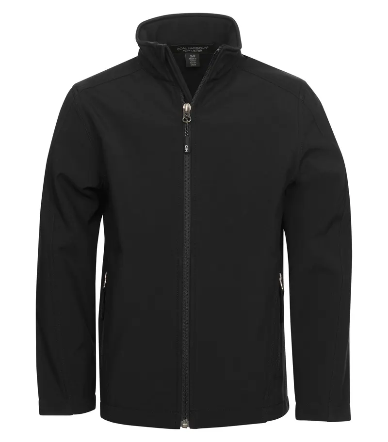 Coal Harbour® COAL HARBOUR® EVERYDAY WATER REPELLENT SOFT SHELL YOUTH JACKET — Black