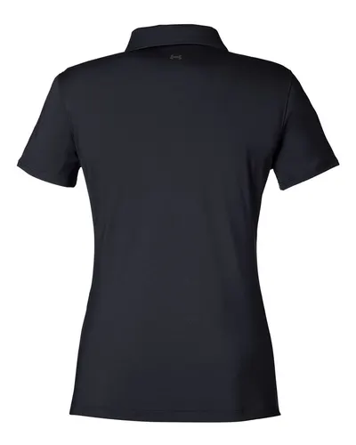 Under Armour Under Armour Women's Recycled Polo in Black/ White, back view