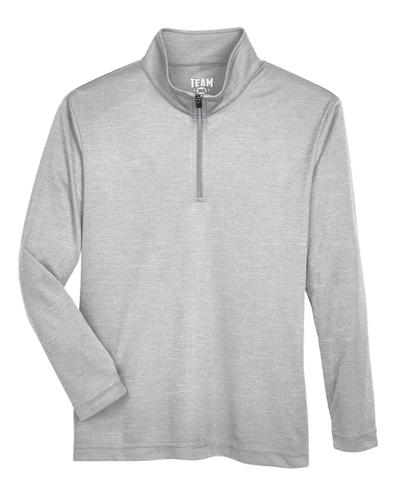 Team 365 Team 365 Youth Zone Sonic Heather Performance Quarter-Zip Pullover — Athletic Heather