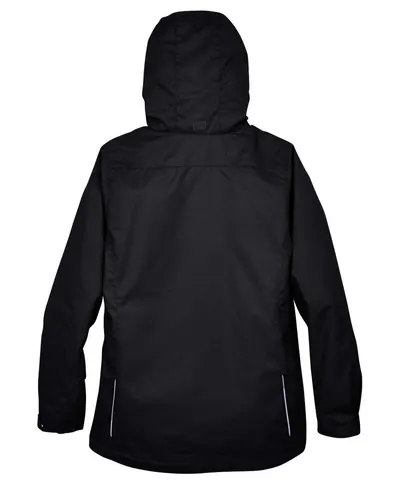 CORE365 CORE365 Women's 3-in-1 Jacket with Fleece Liner in Black, back view