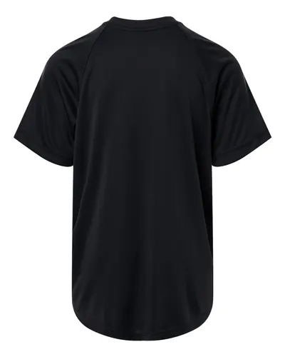 Team 365 Team 365 Youth Zone Performance Henley in Black, back view