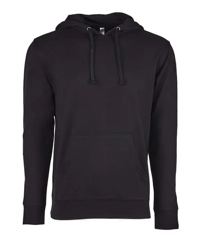 Next Level Next Level Unisex Laguna Hoodie Sweatshirt in Black/ Black, front view
