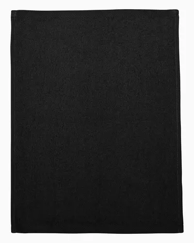 Q-Tees Q-Tees Hemmed Fingertip Towel in Black, front view