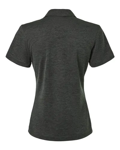 AllPro AllPro Women's Pro-Lock Performance Mélange Polo in Black Melange, back view