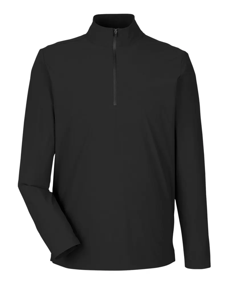 Devon & Jones Devon & Jones Men's CrownLux Performance® Windsor Welded Quarter-Zip Pullover — Black