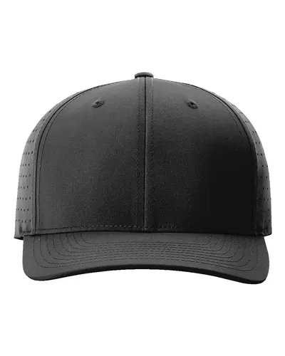 Richardson Richardson Laser Perf R-Flex Cap in Black, front view