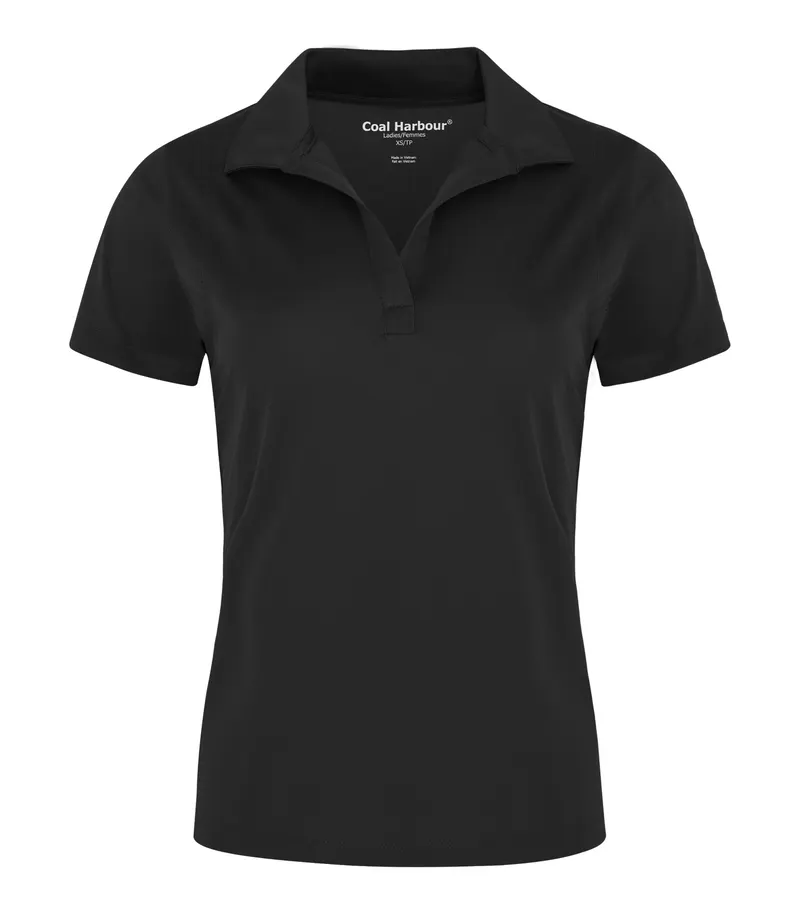 Coal Harbour® COAL HARBOUR® SNAG RESISTANT LADIES' POLO — Black