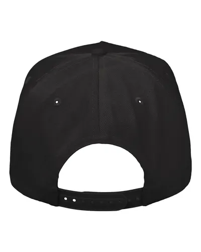 Valucap Valucap Five-Panel Twill Cap in Black, back view