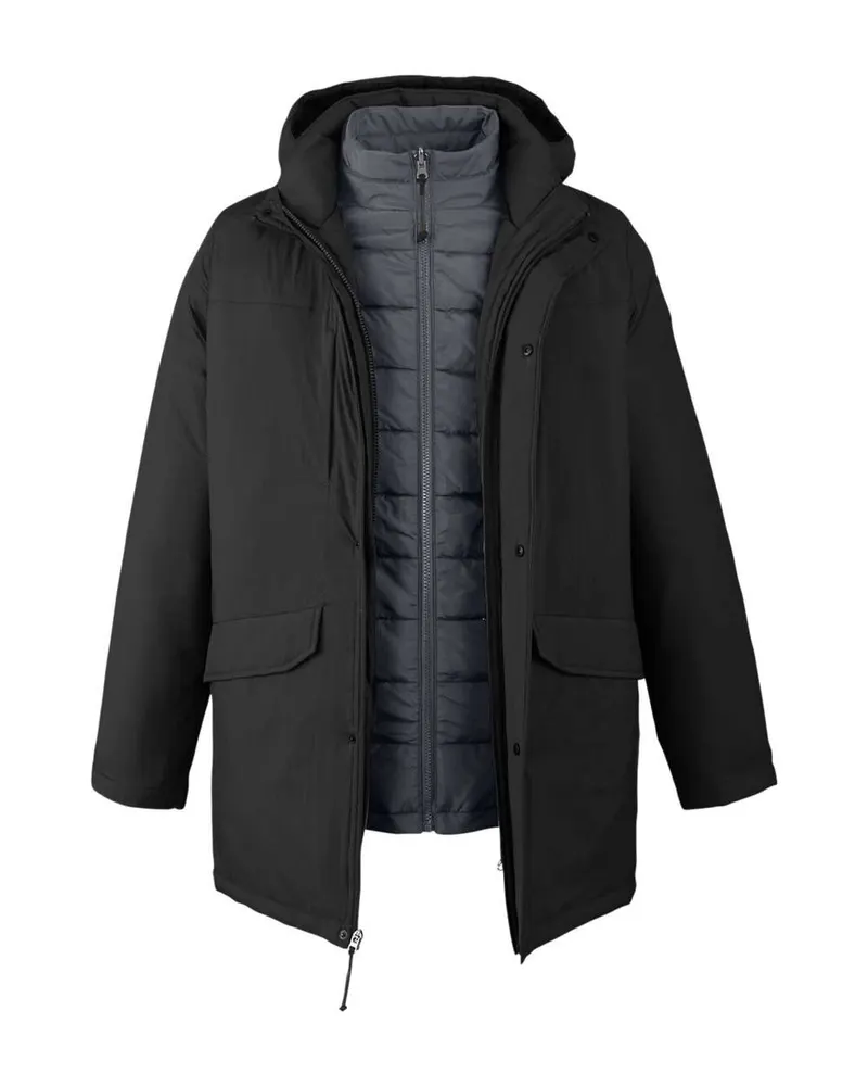 CORE365 CORE365 Men's Inspire 3-in-1 Jacket with Insulated Liner — Black/ Carbon