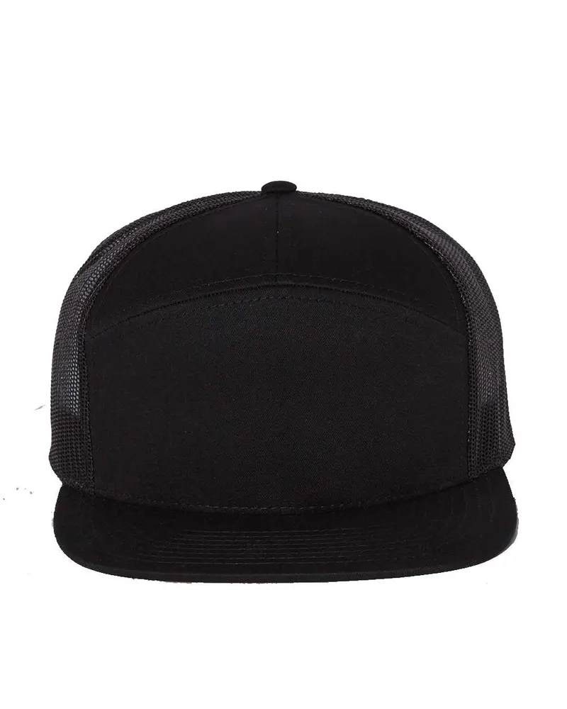 Richardson Richardson Seven-Panel Trucker Cap — Black
