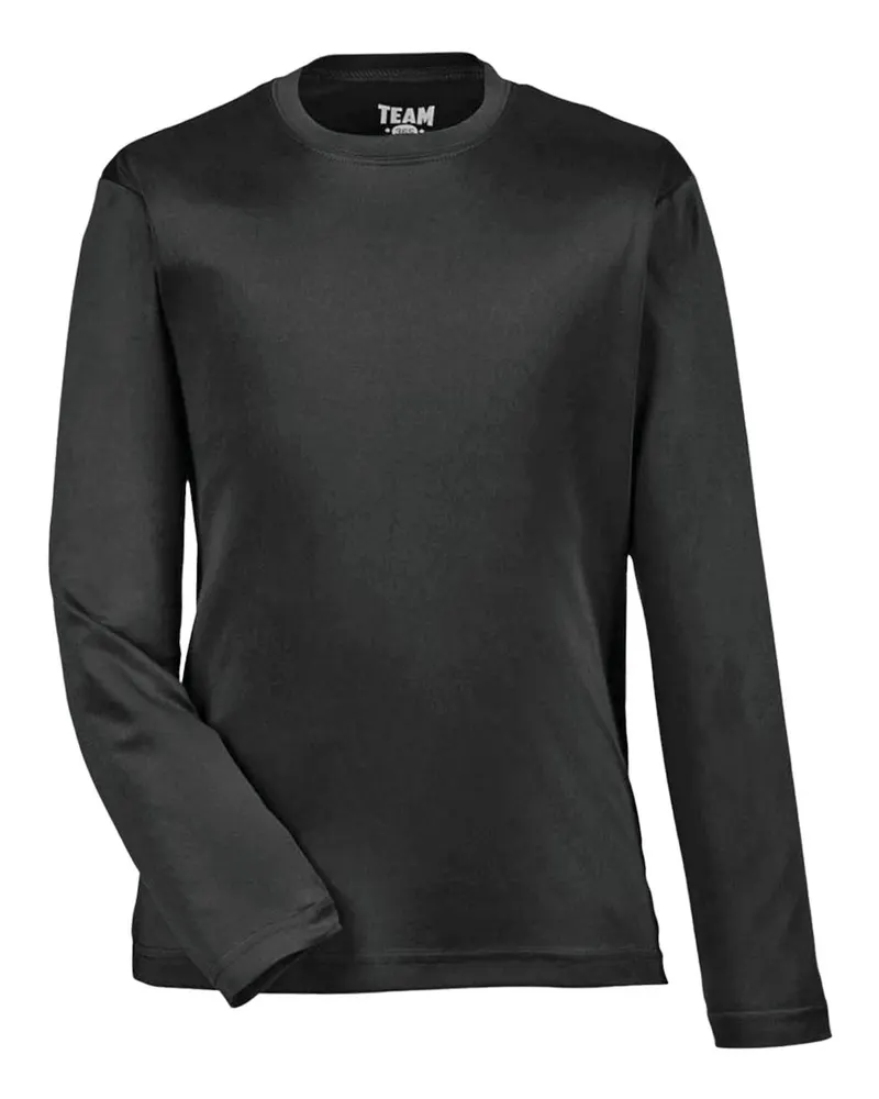 Team 365 Team 365 Youth Zone Performance Long Sleeve T-Shirt — Black