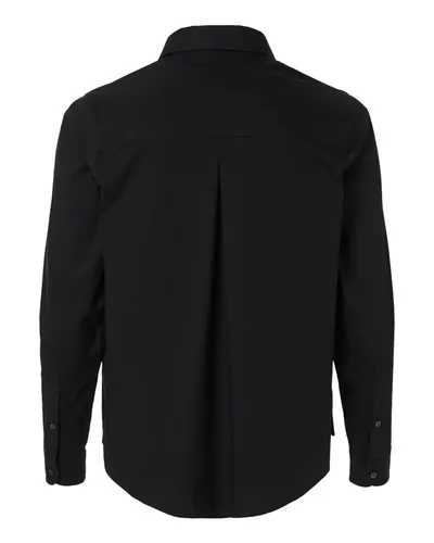 Devon & Jones Devon & Jones Women's CrownLux Performance® Spencer Poplin Dress Shirt in Black, back view