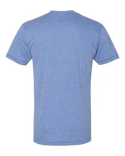 American Apparel American Apparel Unisex Triblend Track Tee in Athletic Blue, back view