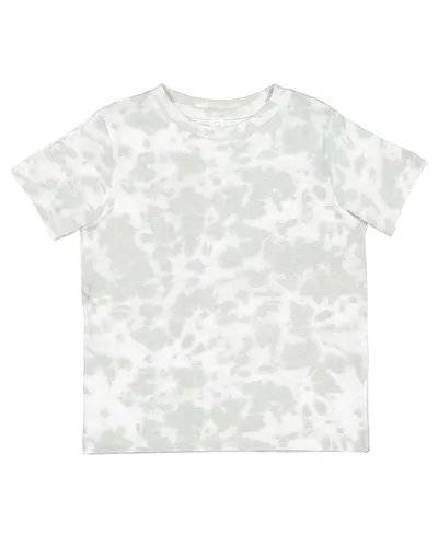 Rabbit Skins Rabbit Skins Toddler Fine Jersey Tee - Extended Colors in Haze Tie Dye, front view
