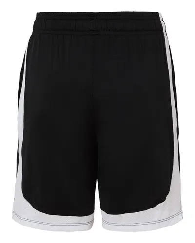Under Armour Under Armour Youth Tech™ Vent Athletic Shorts in Black/ White, back view