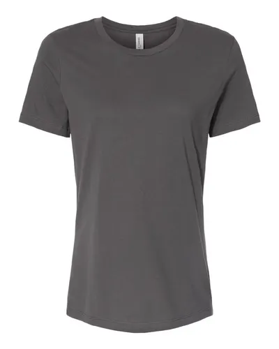 BELLA + CANVAS BELLA + CANVAS Women’s Relaxed Jersey Tee in Asphalt, front view