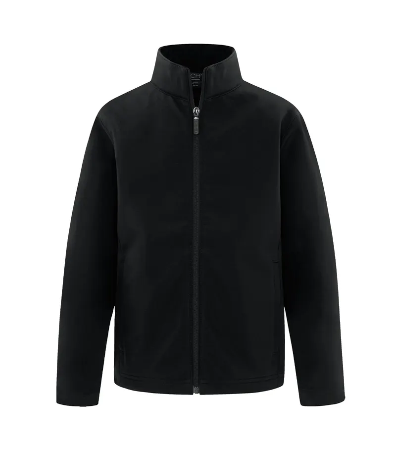 CH Essential® CH ESSENTIAL® WATER REPELLENT SOFT SHELL YOUTH JACKET — Black