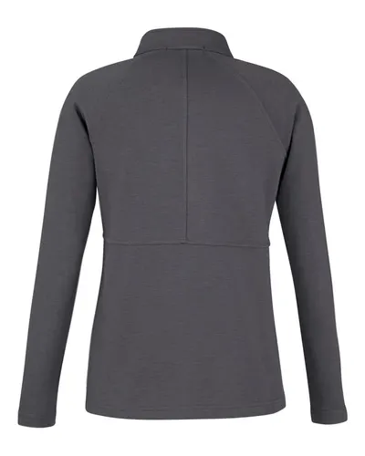 Devon & Jones Devon & Jones Women's New Classics® Charleston Quarter-Zip Pullover in Black Melange, back view
