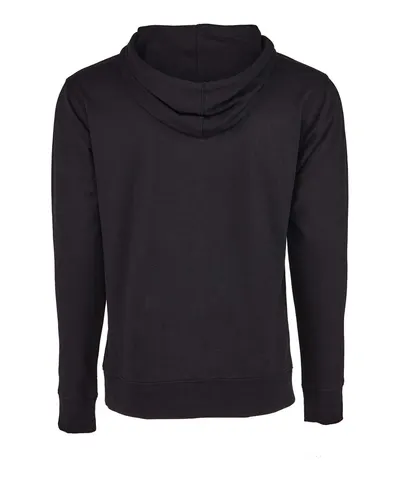 Next Level Next Level Unisex Laguna Hoodie Sweatshirt in Black/ Black, back view