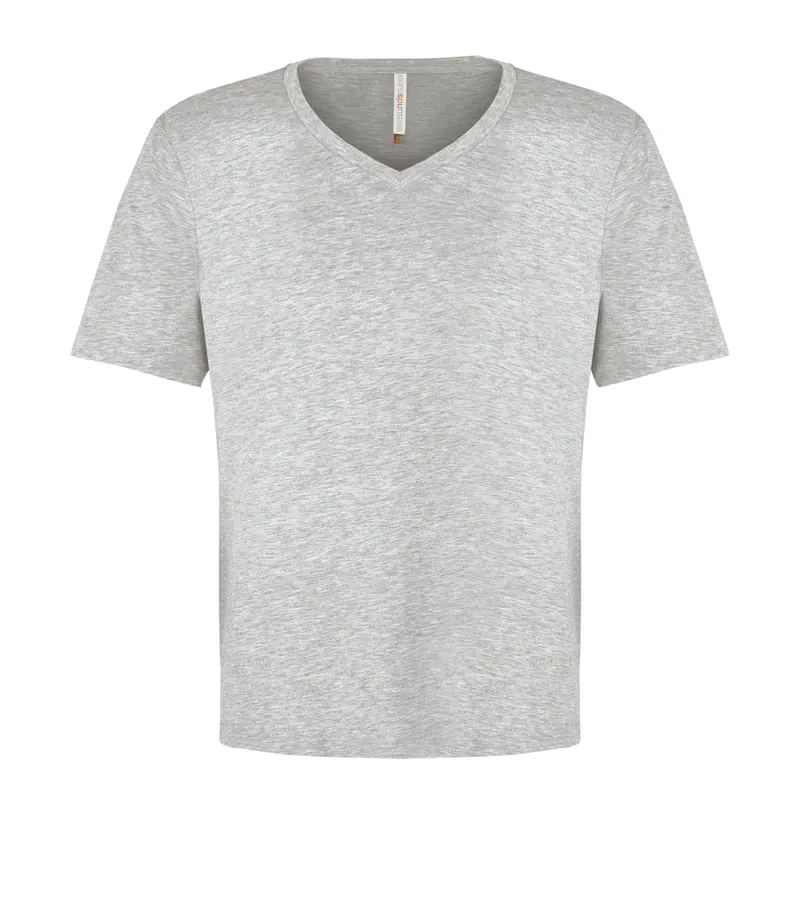 ATC™ EuroSpun® ATC™ EUROSPUN® RING SPUN V-NECK TEE — Athletic Grey
