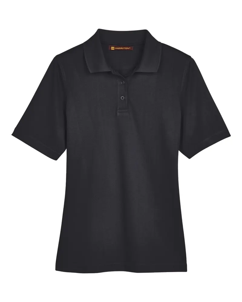 Harriton Harriton Women's Advantage Snag Protection Plus Polo — Black