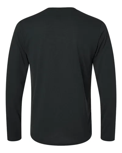 Gildan Gildan Unisex Performance® Long Sleeve T-Shirt in Black, back view