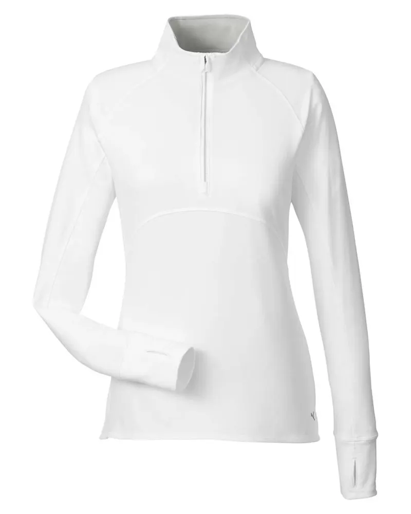 Puma Golf Puma Golf Women's Gamer Golf Quarter-Zip Pullover — Bright White