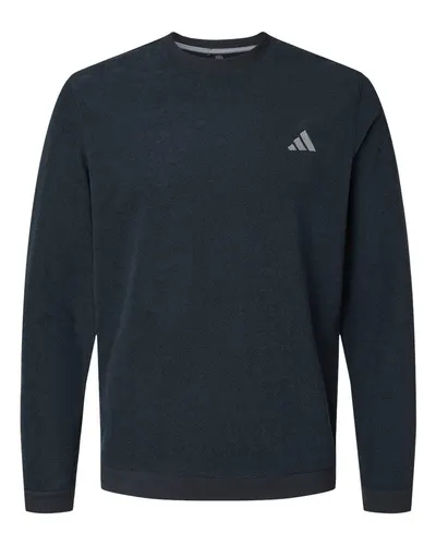 Adidas Adidas Men's Terry Loop Crewneck Sweatshirt in Black, front view
