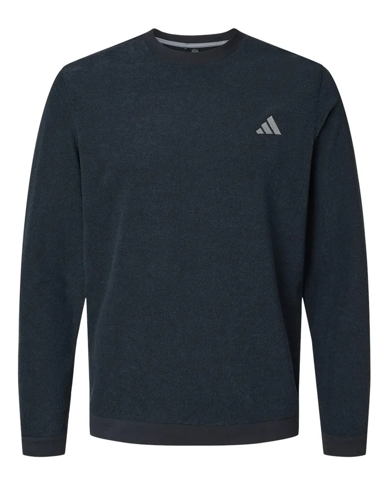 Adidas Adidas Men's Terry Loop Crewneck Sweatshirt — Black