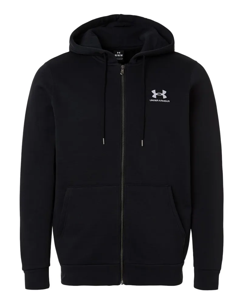 Under Armour Under Armour Men's Icon Fleece Hooded Full-Zip — Black/ White