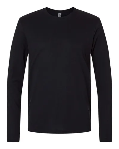 Next Level Next Level Unisex Triblend Long Sleeve Tee in Black, front view