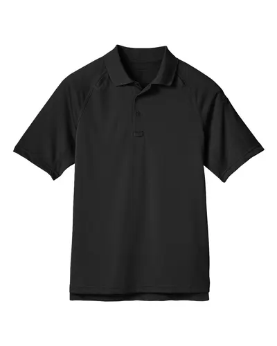 Harriton Harriton Men's Advantage Tactical Performance Polo in Black, front view
