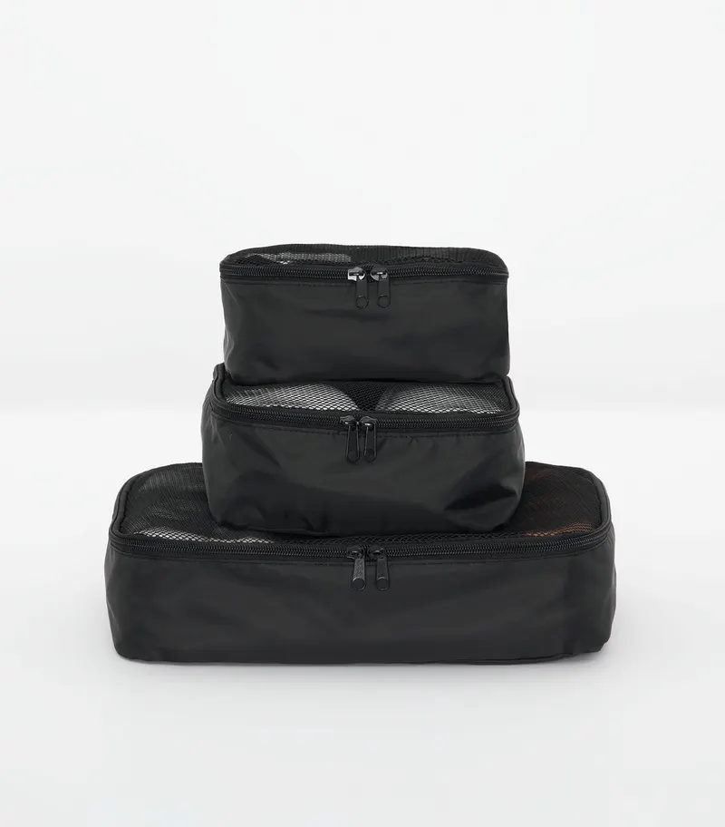 Coal Harbour® BoardRoom COAL HARBOUR® BOARDROOM 3-PIECE PACKING CUBE SET — Black