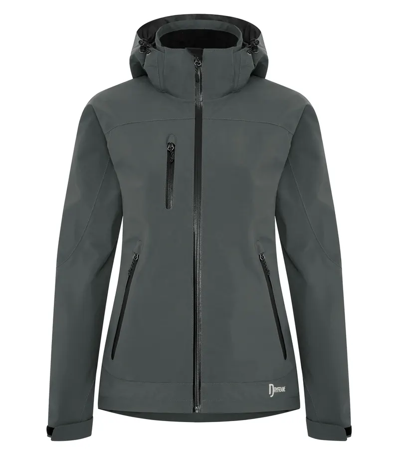 DryFrame® DRYFRAME® TRI-TECH WATERPROOF HARD SHELL LADIES' JACKET — Asphalt