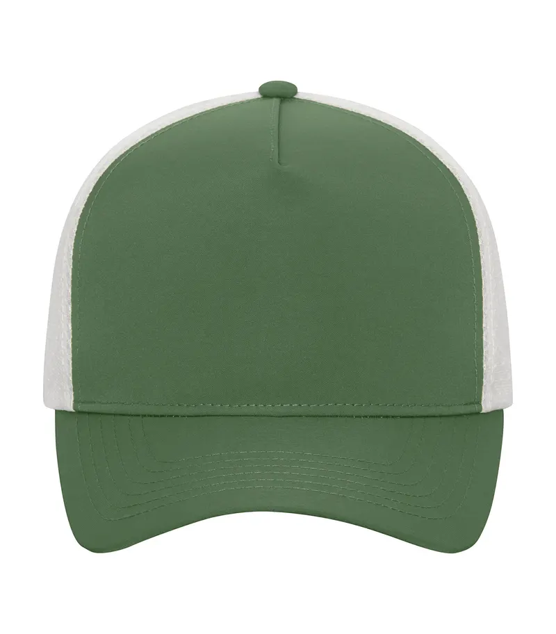 KOI® KOI® MATTE 5-PANEL TRUCKER CAP — Balsam Green/Bone