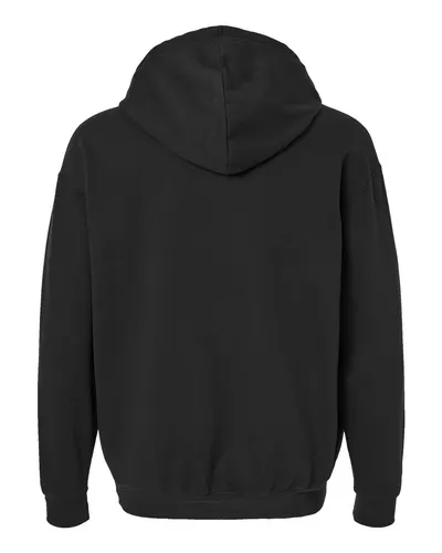 Comfort Colors Comfort Colors Unisex Garment-Dyed Lightweight Hooded Sweatshirt in Black, back view