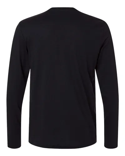 Next Level Next Level Unisex Triblend Long Sleeve Tee in Black, back view