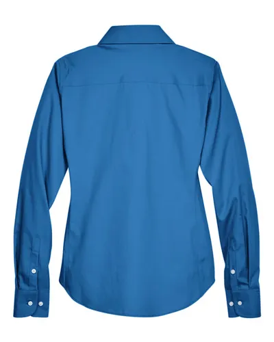Devon & Jones Devon & Jones Women's Crown Collection® Oxford Woven Dress Shirt in French Blue, back view