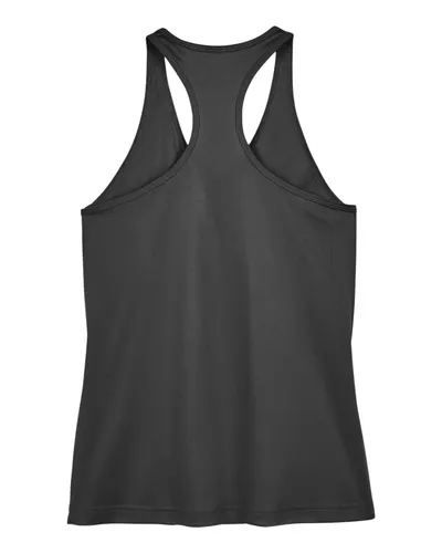 Team 365 Team 365 Women's Zone Performance Racerback Tank in Black, back view